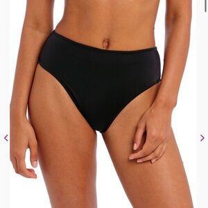 NWT Freya Black Swim Bikini Bottoms Size Medium High Waist Jewel Cove